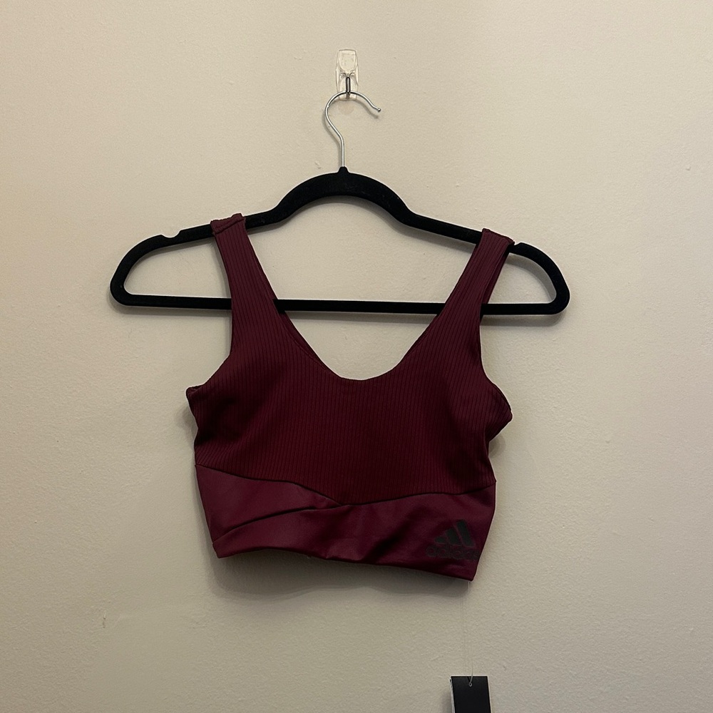 Adidas Women's Victory‎ Crimson Sports Bra NWT Sz XS Zoe Saldana Workout Gym